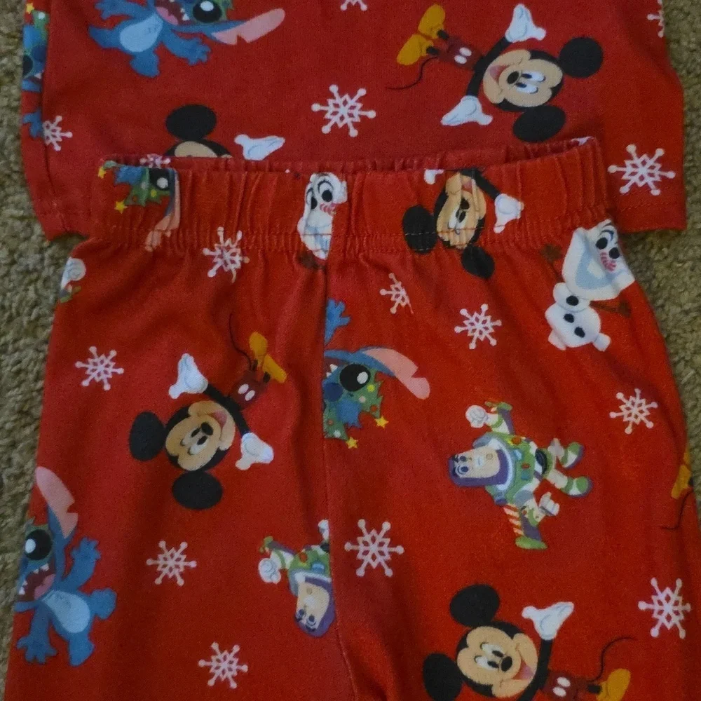 Disney Red and Green Kids One Piece Pajamas